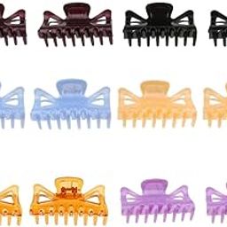 ATORSE® 12Pcs Assorted Color Womens Large Hair Claw Clamps Clips Grips Styling Tool-image-66