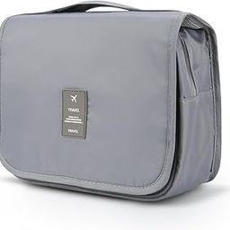Polyester ® Travel Toiletry Bag for Women - Hanging, Multi-Pocket, Easy Clean, Travel Organizer, Waterproof - Perfect for Toiletries, Makeup, and Travel Essentials (Grey)-image-60