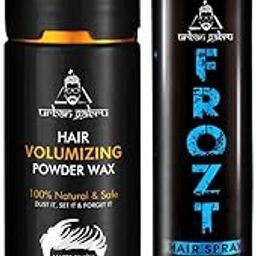Urbangabru Hair Volumizing Powder Wax (10 GM) & Frozt Hair Spray (250 ML) - Hair Styling Combo Kit-image-85