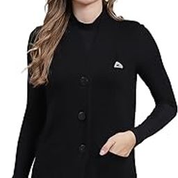 Womens Solid V Neck Sleeveless Cardigan (1242220SL)-image-72
