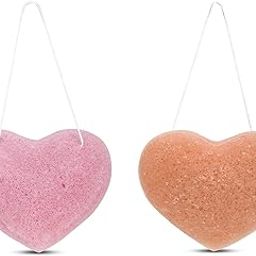 ROZIA Set Of 2 Pcs Face Cleansing Sponge Puff Makeup Washing Pad Deep Cleansing & Exfoliating Facial Sponge, Pink-image-62