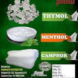 Pmw - Thymol Menthol Camphor Combo - 25 Grams Each - Ajwain Ki Phool - Pudina Ki Phool - Peppermint - Total 75 Grams-image-54