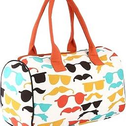 � Eco-Friendly Handmade Signature Graphic Design in Multi Color Printed Indian Pure Cotton Large Duffel Bag/Purse (Multi Colour)-image-7