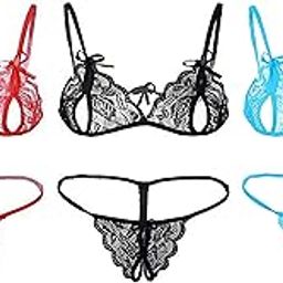 Women's Lingerie Set ! Lingerie Set Baby Doll ! Lingerie Set Bra Panty Pack of 3 Free Size-picture-12