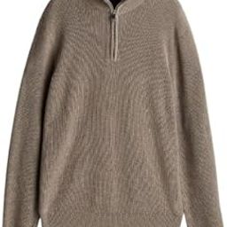 Solid Half Zipper Long Sleeve Winter Wear Pull On Sweatshirt for Mens-image-20