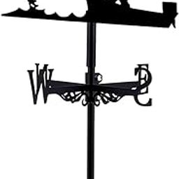 MYADDICTION Metal Weathervane Vintage Retro Iron Art Ornament for Courtyard Terrace Deck Fishing-image-23