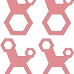 LOOM TREE® 4X 3 Hole Bent Runner Antislip Tightening Buckle for Outdoor Camping Pink-image-7