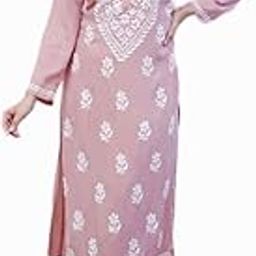 Rose Pink Chikankari Kurta and Pant Set for Women – Elegant Ethnic Wear, Soft Rayon Fabric, Stylish and Comfortable Traditional Outfit-image-36