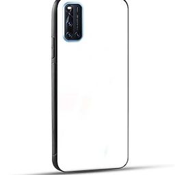 NDCOM for Vivo V19 Cover | Premium Vivo V 19 Back Cover | Stylish Vivo V19 Back Cover for Enhanced Protection Plain White Printed Glass Case-14