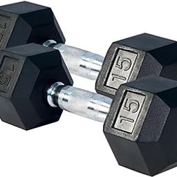 YASH FITNESS Rubber Professional Hexa Dumbbells | Fixed Weight Dumbbell | Dumbbells Set For Home Gym & Gym Training | Gym Equipment Dumbbells Set | Durable Dumbbell Set (Black, 15kg)-4