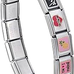 Durable 9mm Italian Charm Bracelet - Elastic Splicing Blocks with Interlocking Design | Sturdy Base for DIY Charms, Ideal-11
