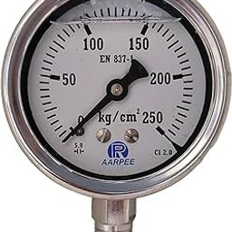 Hydraulic Pressure Gauge, 63mm (2.5inch), 0-250Kg/cm², SS304 Casing, +/-2% (1/8" BSP)-image-14