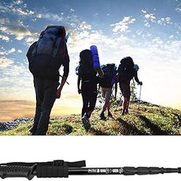 Walking Stick, Wrist Strap Design Climbing Poles Easy to Operate for Home for Camping(Black)-image-82