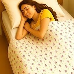 HOUSE FOX Cotton Summer Single Layer Thin Non AC and AC Blanket | Dohar Single Bed Cotton Blankets for Summer | Throw Blanket | Upper Blanket | 152.4 x 228.6 cm (1, Ethnic Pink, Single)-image-58