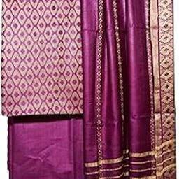 Women's Cotton Silk Handloom Weaving Unstitched Salwar Suit Dress Material With Dupatta-picture-17