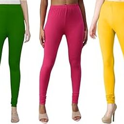 Women's Full Length Leggings | Ultra-Soft, Stretchable and Comfortable | Casual Slim Fit Full Length Leggings for Women and Girls | Combo Pack of 3-image-26