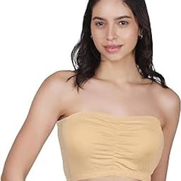 Essentials Tube Bra for Women's, Cotton Padded Bra, Full Coverage, Non-Wired Young Women's T-Shirt Gym Bra, Solid Stylish Without Strap Training Bras (Pack of 1)-image-16