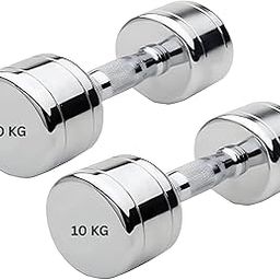 BuilderG Stainless Steel Dumbbells Set (2.5 kg X 2 = 5 Kg) Set of 2 adjustable Dumbells for Gym Home workout Exercise & Fitness Heavy Duty Solid Caste Iron Handle-image-49