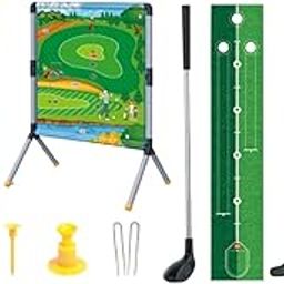 MERISHOPP® Children Golf Game Mat Set and Balls for Adults and Family for Backyard Toys Style C | Sporting Goods | Golf | Golf Training Aids | Nets, Cages & Mats-image-112