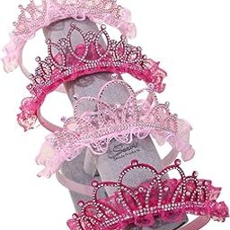 Saavi Princess Sweet Organza Crown Hairband | Sparkly Rhinestone Crown Party Hair Band for Girls, Kids & Women Hair Accessories (Pack of 6)-image-83