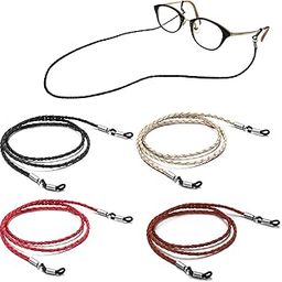 Aphlos Eyeglasses Holder Strap Cord, Eyeglass Retainer, Leather Eyeglasses String Holder Chain Necklace, Glasses Cord Lanyard (4 Colors)-25