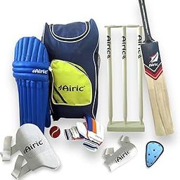 Premium Bat(Size 5) with 27" Wickets, Bag & Batting Guards (Youth Size 10-12yrs) Cricket Kit-picture-25