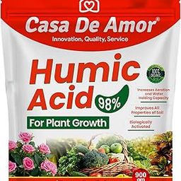 Casa De Amor Organic Humic Acid 98 (Water Soluble) For Plants, Natural Plant Growth Promoter, Improves Plant Root System, Powder (900 gm)-image-72