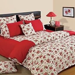Swayam Shades of Paradise Printed Cotton Single Duvet Cover - Red (TSR01-6904)-image-11