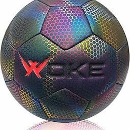 WOKE Vibrant Football Size 5 with Glowing Holographic Design- Official Match Quality Ball for Men, Women, and Kids-image-39