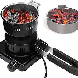 EDBINOL Electric black charcoal for burner heating charcoal lighter stove hot stove tool Coal burner Charcoal charger (Black)-1PC-image-91