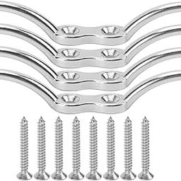 VGEBY Rope Cleat Hook, 4in Stainless Steel Boat Rope Cleats Hook Flagpole Rope Cleats with Mounting Screw for Flagpoles, Boats, Awnings, Tarps-image-74