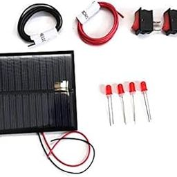 Solar Panel DIY Kit – 6V 100mAh Square Panels (70x70mm), 4 LEDs, 2 On/Off Switches, 2m Wire – DIY Projects, Toys, Models & Experiments-image-6