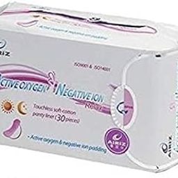 TIENS AIRIZ Activeoxygen & Negativeion Relax Touchless Soft Cotton Panty Liner (30 Pcs) (Pack of 1)-1