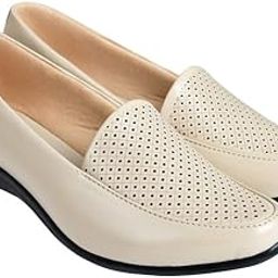 LIYU Women Perforated Loafer-Style Wedge Pumps – Slip-On Formal Shoes with Cushioned Insole & Anti-Slip Sole for Office-image-20