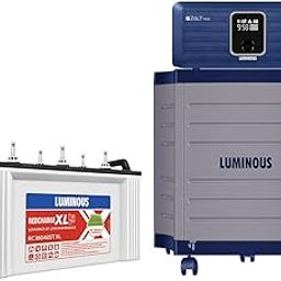 Luminous Inverter & Battery Combo (Zolt 1100 Pure Sine Wave 900VA/12V Inverter with RC 18042ST XL Short Tubular 150Ah Battery + Trolley) for Home, Office & Shops-picture-10