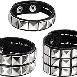 3Pcs Pu Studded Punk Bracelet Unisex Wrap Bangle Fashion Gift|Clothing, Shoes & Accessories|Costumes, Reenactment, Theater|Other Theatrical Clothing-image-84