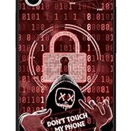 NDCOM for iPhone Xs Back Cover Don’t Touch My Phone Hacker Printed Metal Case-image-3