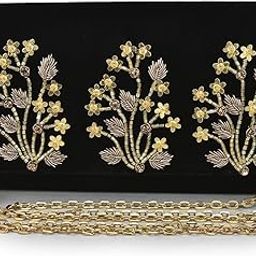 womens clutch bag Blackstar wedding,dinner,party purse women(Black)-image-40