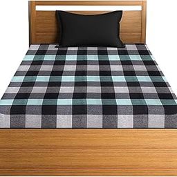 SwadeshiZon Cotton Mattress Cover Protector with Zip/Chain Diwan Bed Queen Size (72x48x6 inches 4x6 feet) Color Gray Pack of 1 pc-11