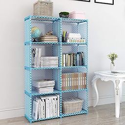ClearSpace Book Self – 8 Cases Portable Book Shelf, Kids Books Racks for Home Plastic, Bookshelf for Home, Book Shelves, Book Stand, Organizer, Rack for Study Room/Library (Blue-Dot, 8-Cases)-image-89
