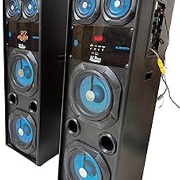 Shaark Multimedia Party Tower Speakers with Wireless MIC & Remote, Bluetooth, USB, AUX. Karaoke Compatible. Powerful Bass. Perfect for Family Functions Such as Indoor and Outdoor.-12