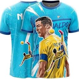 RonaldoFan Goat Edition Aqua Yellow Football Jersey | Overhead Kick Design | Customized & Personalized Name and Number | Sizes for Kids, Men, and Women-image-53