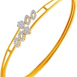 p.c. chandra jewellers 18Kt Yellow Gold And Diamond Bangle For Women-picture-1