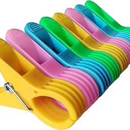 OM HARIOM Premium Cloth Clips | Clothes Pins for Indoor & Outdoor Use | Strong & Durable Clips for Clothes Drying, Hanging, and Organizing Multicolour 12 Pcs-image-99