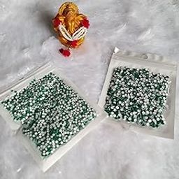 Green Velvet Self-Adhesive Skin Small Round Green Colour Matching Forehead Bindis Stickers for Girls & Women Pack of 3(000/00/0000).-image-18
