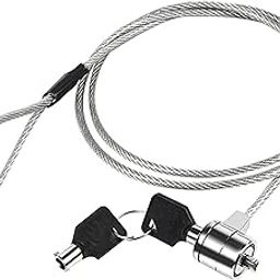 Madhabi Laptop Lock Cable - Metal Alloy Anti-Theft Security Chain with 2 Keys | Compatible with Notebook, PC, Monitor, TV & Office Equipment | Key Lock Wire for Theft Prevention-image-43