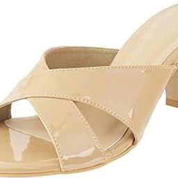 Women's Faux Leather Fashion Heel Mule Slip-on Sandals-picture-22