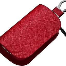 Lyla Generic Car Key Case Portable Small Zipper Bag Decorative Car Key Fob Cover Red-31
