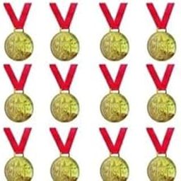 Swastik Enterprises Gold Medals for Competitions Award Medals for Students, Sports, Events, Achievements (Set of 18)-image-49