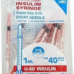 Anmol Dispovan 1Ml Single Use Bd Insulin Syringe With Needle(Multicolor)(100 Pcs)-26
